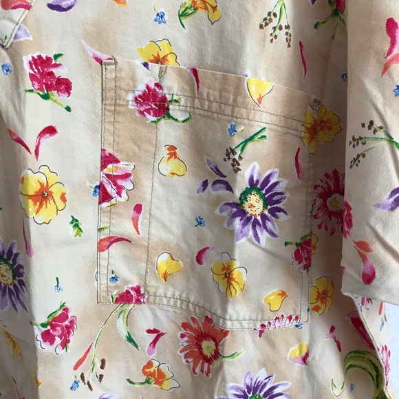 SCRUBS floral print scrub top L - Picture 2 of 6